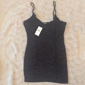 Black Super Mini Rouged Dress